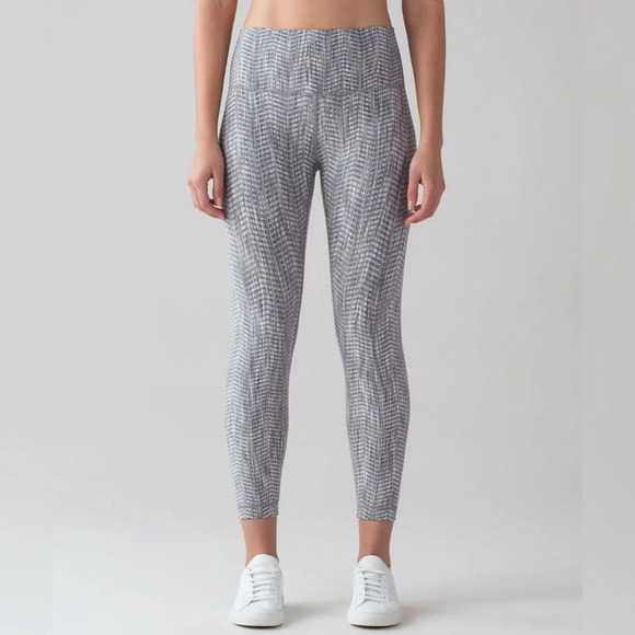 Lululemon Wunder Under Hi-Rise 7/8 Tight *25" Luon Arrow Battleship Silver - Picture 2 of 9